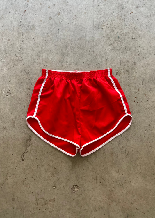 1980S RED TRACK SHORTS - 28