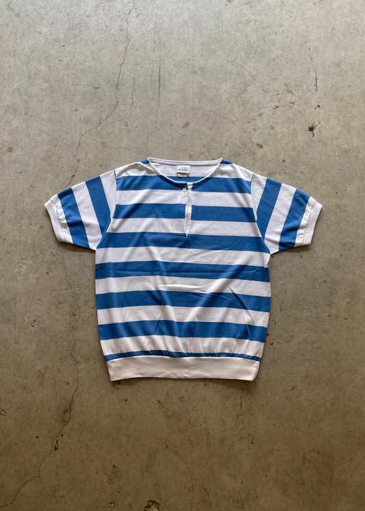 1990S BLUE STRIPED TEE - L