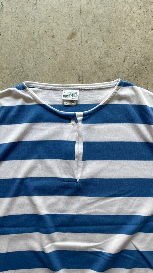 1990S BLUE STRIPED TEE - L