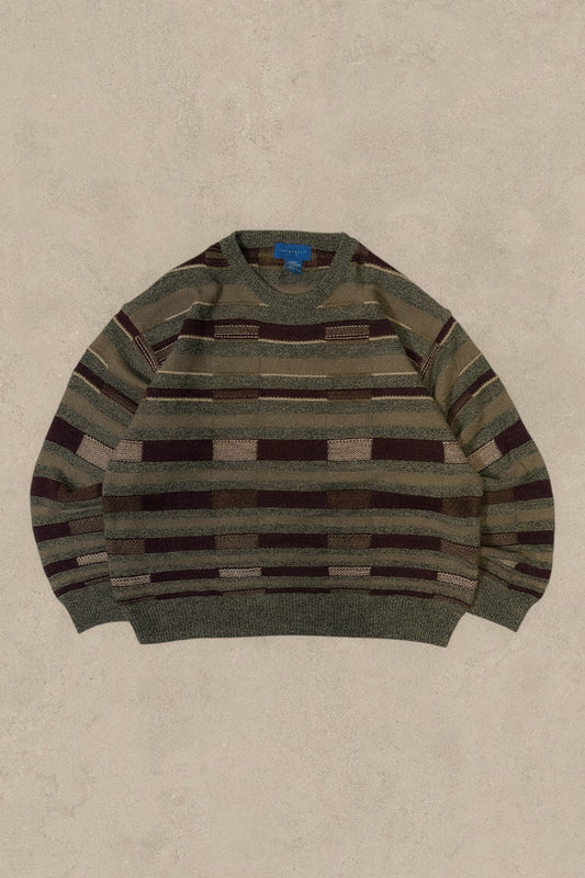 1990S - BEIGE/BROWN SWEATER - XL