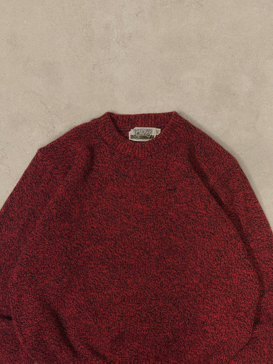 1990S - RED/BLACK SWEATER - M