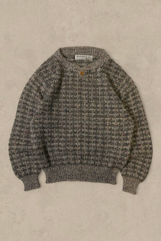 1990S GREY/CREAM SWEATER - L