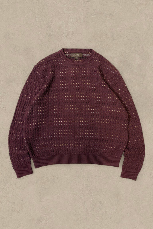 1990S - BURGUNDY SWEATER - L
