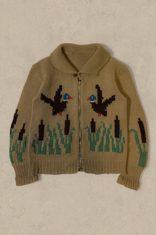 1970S - COWICHAN WOOL SWEATER DUCKS - L