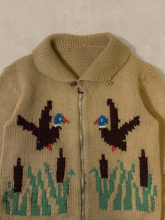 1970S - COWICHAN WOOL SWEATER DUCKS - L