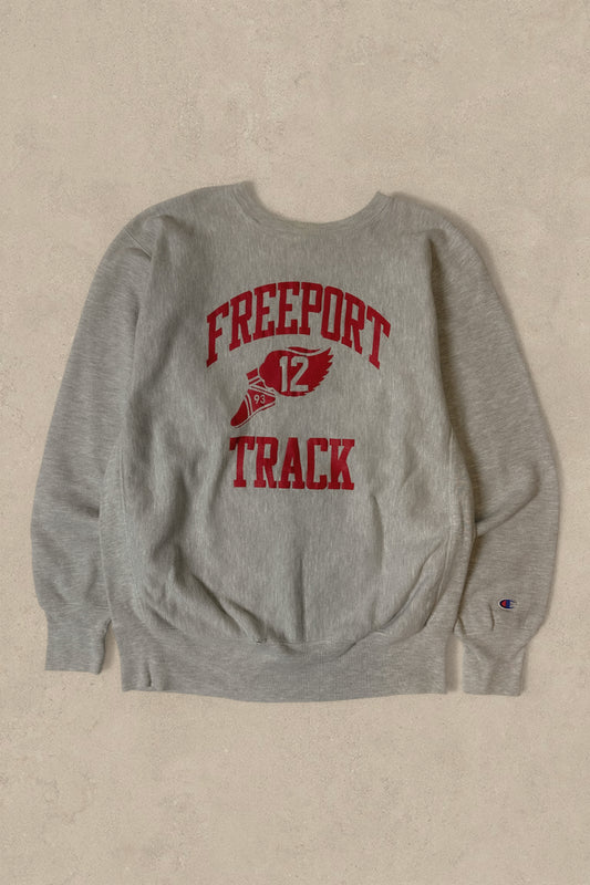 1990S - CHAMPION REVERSE WEAVE FREEPORT TRACK SWEATSHIRT -XL