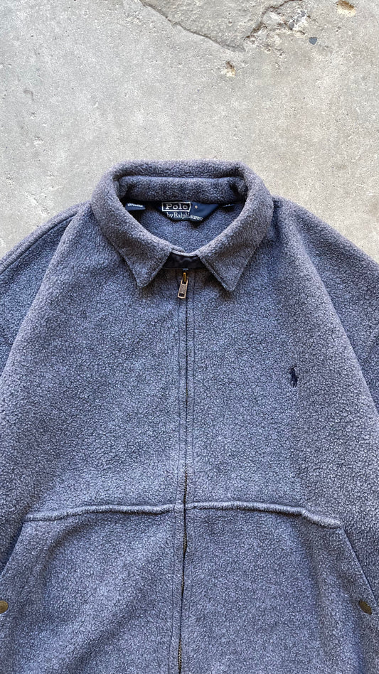 1990S POLO RALPH LAUREN FLEECE ZIP JACKET - M