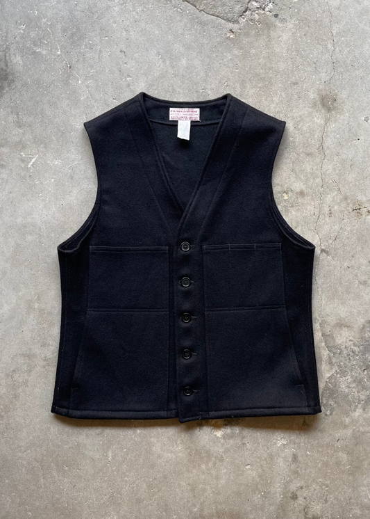 1990S CC FILSON HUNTING VEST WOOL BLACK - L