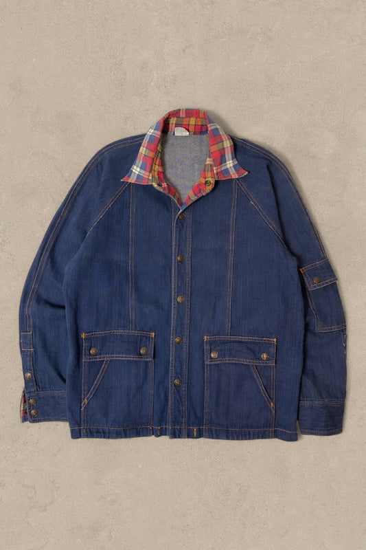 1990S - DENIM CHORE BARN JACKET - L