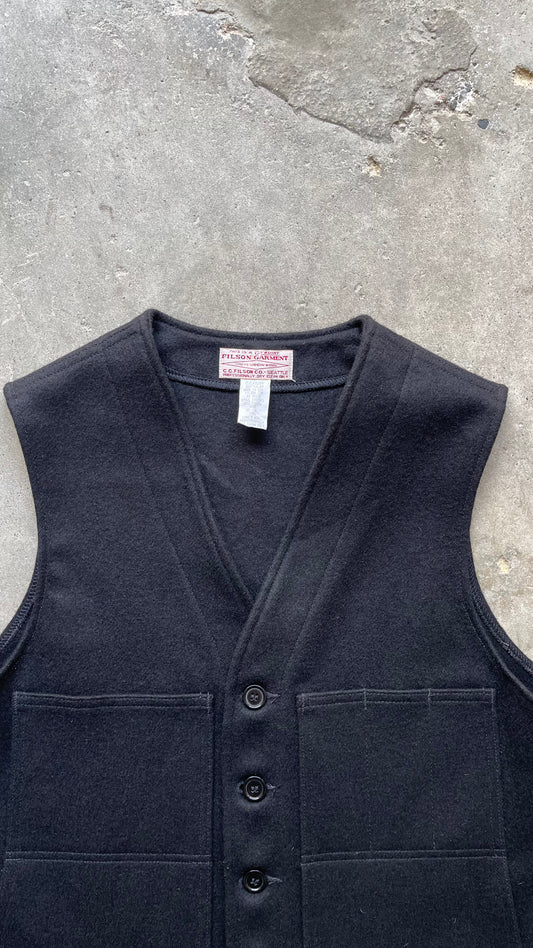 1990S CC FILSON HUNTING VEST WOOL BLACK - L