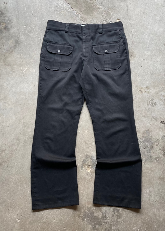 1990S TWO FRONT POCKET PANTS BLACK - 32X32