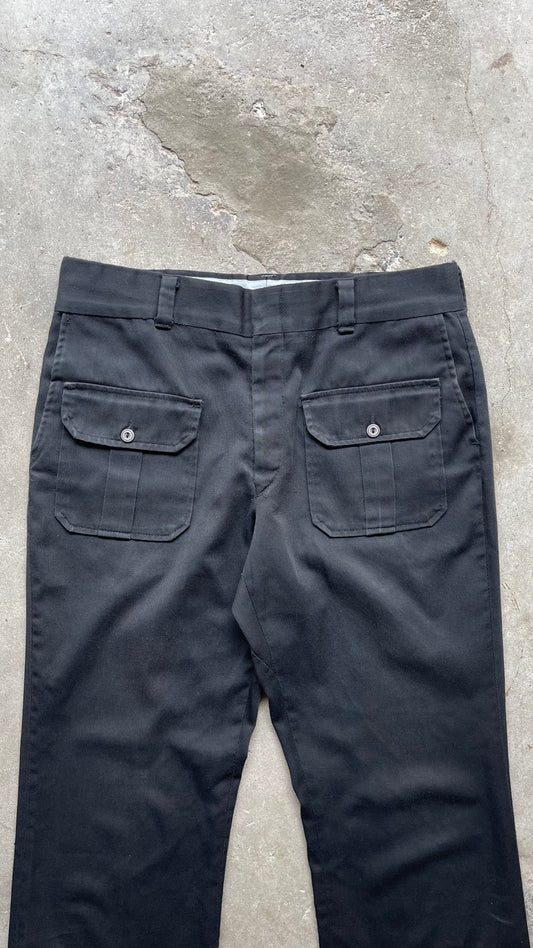 1990S TWO FRONT POCKET PANTS BLACK - 32X32