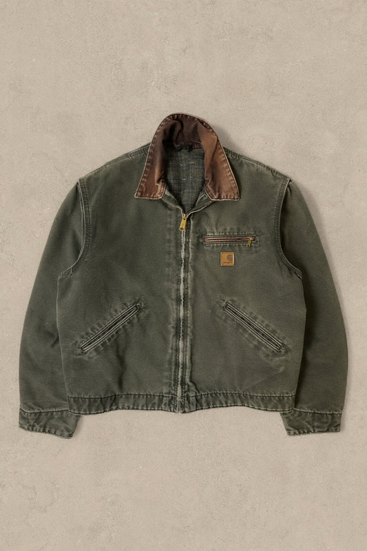 1990S - OLIVE CARHARTT DETRIOT JACKET - XXL