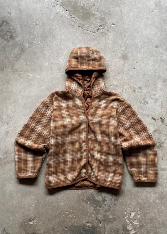 2000S PLAID BUTTON UP JACKET