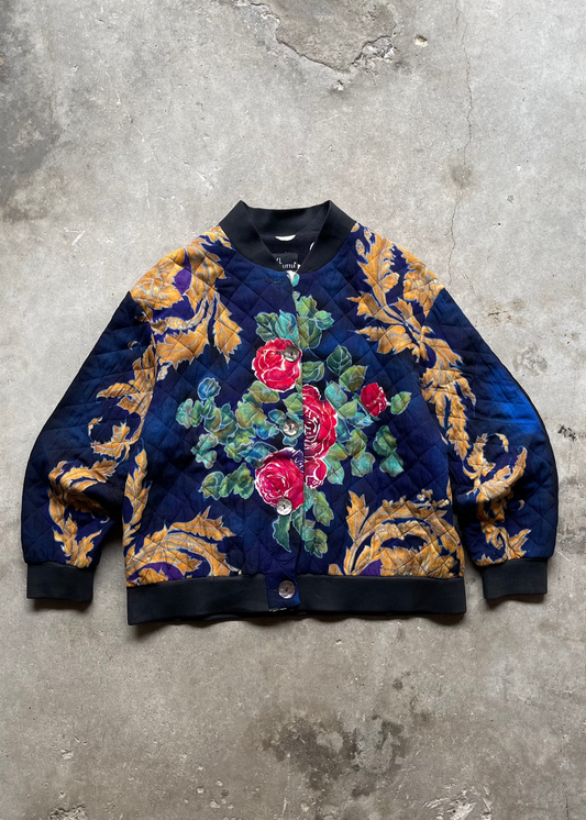 1990S FLORAL BOMBER JACKET