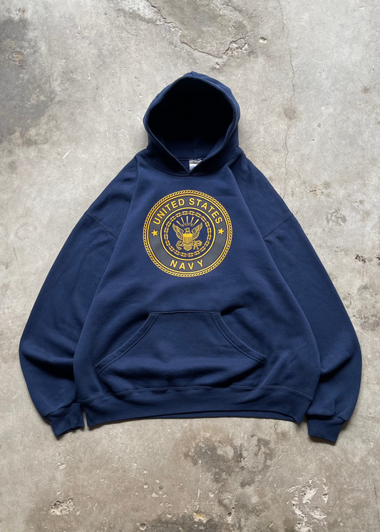 1990S US NAVY HOODIE - XL