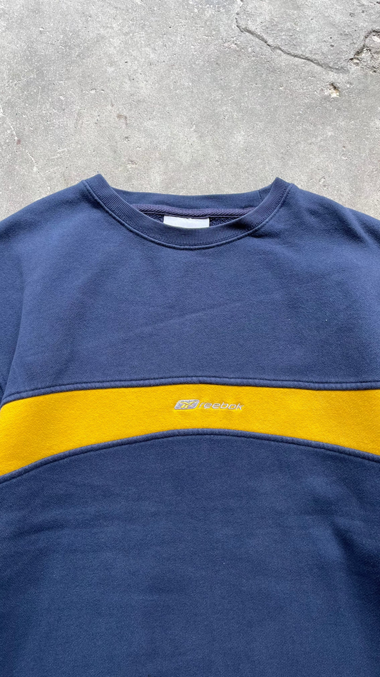 2000S REEBOK NAVY CREW - M