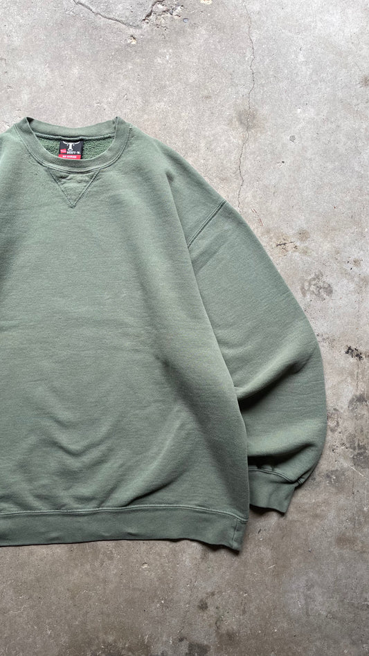 1990S BLANK CREW SAGE GREEN - XL