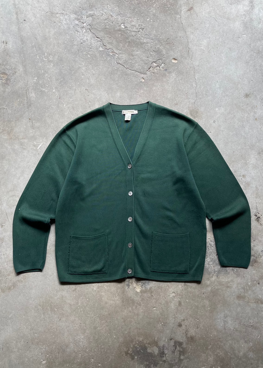 1990S BANANA REPUBLIC CARDIGAN SWEATER GREEN - M