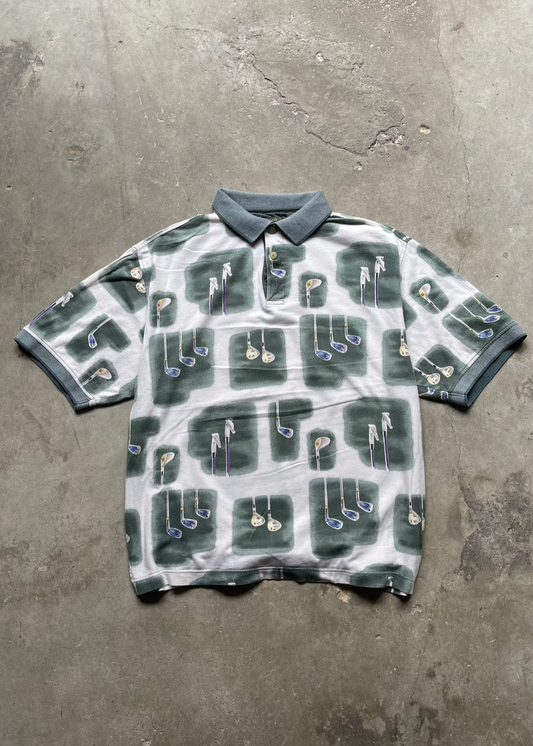 1990S DOCKERS GOLF COLLARED SHIRT - L
