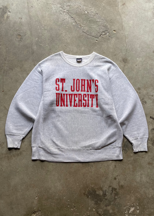 1990S JANSPORT ST.JOHN'S UNIVERSITY CREW - XL GRAY -
