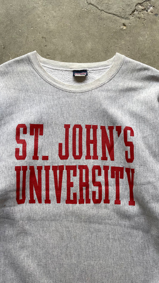 1990S JANSPORT ST.JOHN'S UNIVERSITY CREW - XL GRAY -