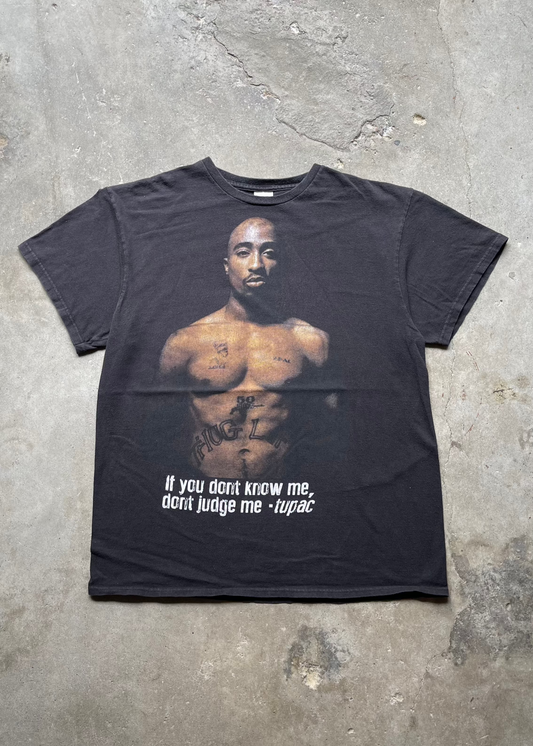 2000S FADED TUPAC "IF YOU DON'T KNOW ME DON'T JUDGE ME" TEE - L