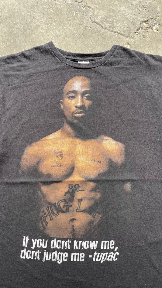 2000S FADED TUPAC "IF YOU DON'T KNOW ME DON'T JUDGE ME" TEE - L
