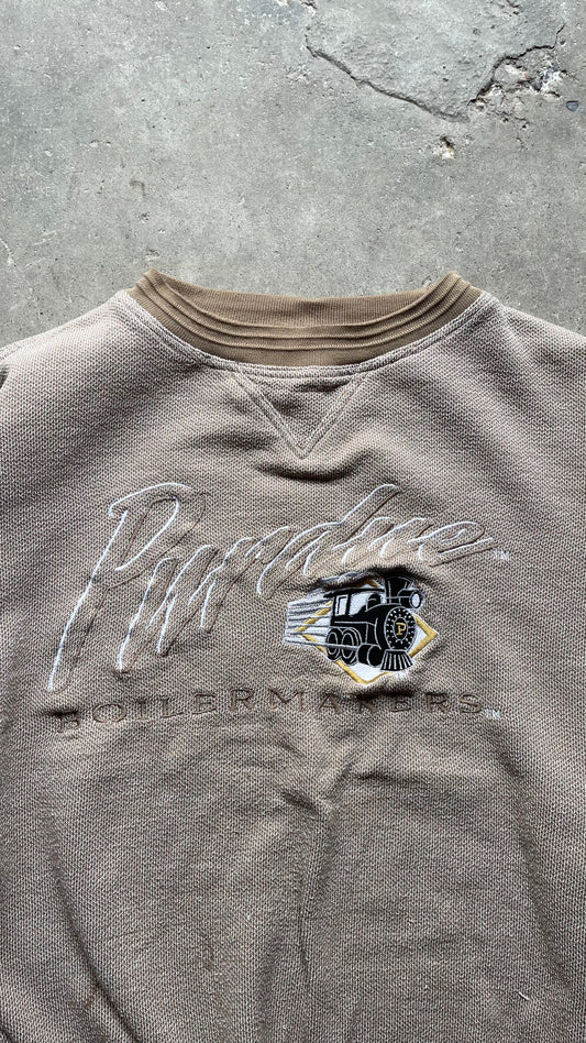 1990S PURDUE BEIGE CREW - XL