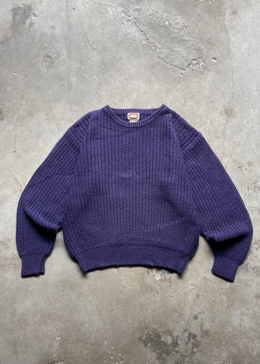 1980S BANANA REPUBLIC KNIT SWEATER PURPLE - XL