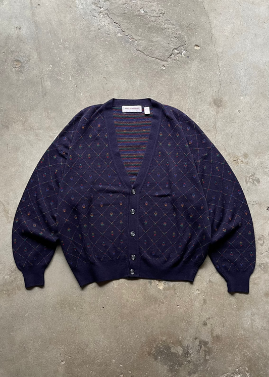 1990S JOHN ASHFORD CARDIGAN SWEATER - XL