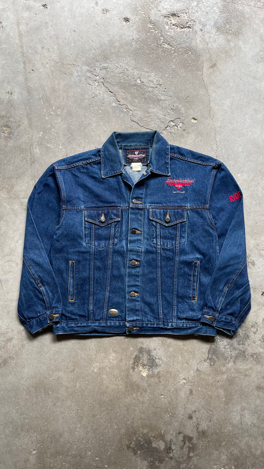 2000S HARLEY DAVIDSON DENIM JACKET - XL