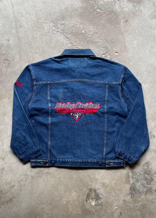 2000S HARLEY DAVIDSON DENIM JACKET - XL