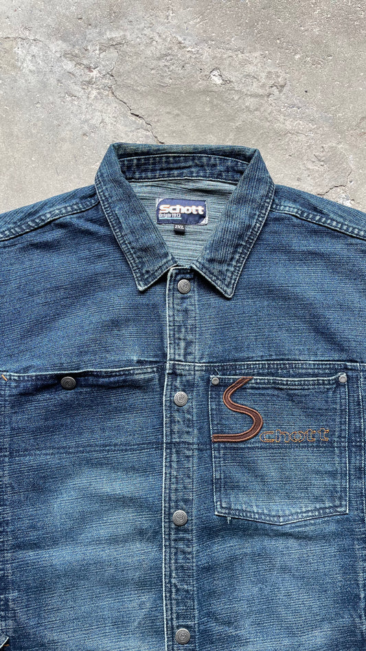 2000S SCHOTT DENIM BARN JACKET - XXL
