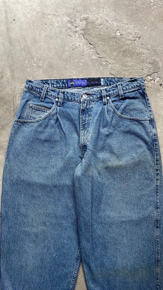 1990S LEVI'S BAGGY SILVERTAB DENIM JEANS - 36X34