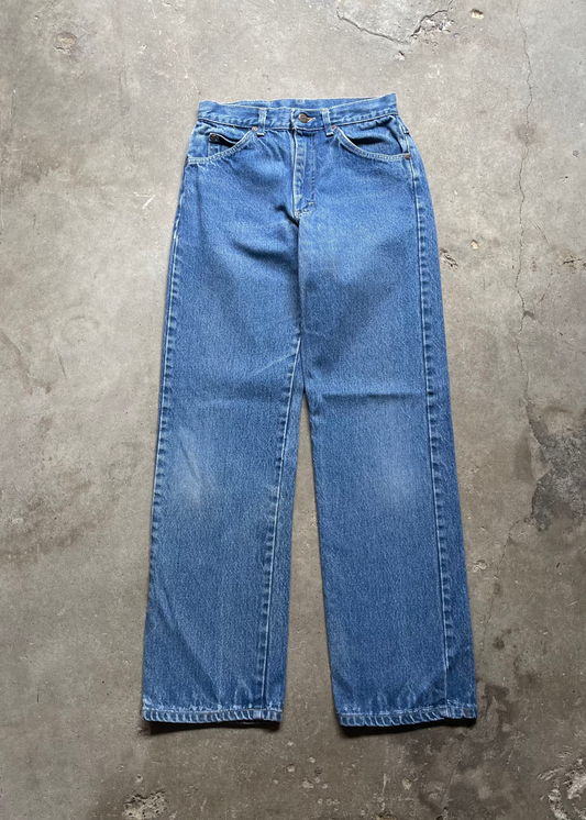 1990S LEE STRAIGHT MID WASHED JEANS -