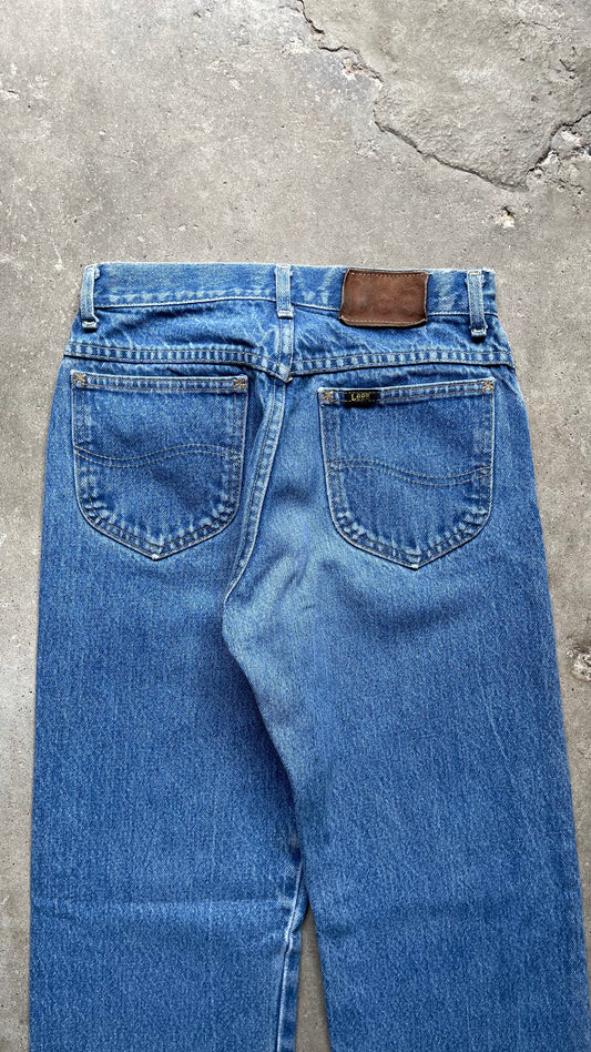 1990S LEE STRAIGHT MID WASHED JEANS -
