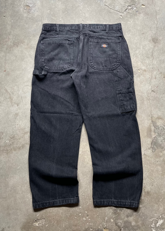 2000S DICKIES CARPENTER BLACK JEANS - 36X30