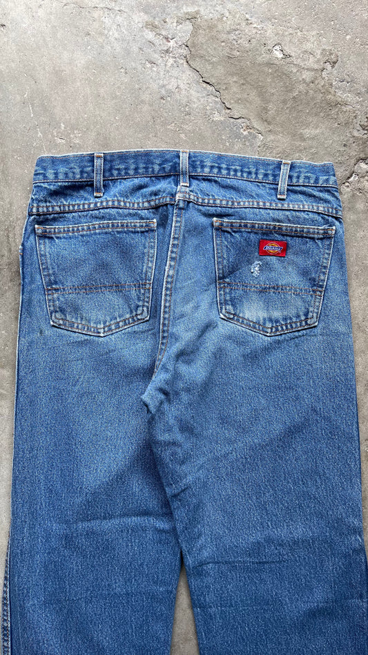 2000S DICKIES DENIM LIGHT WASHED JEANS - 36X30