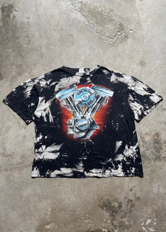 1990S BIKER TIE DYE TEE - XXL