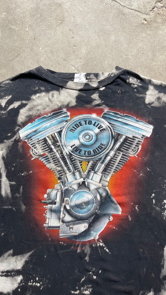 1990S BIKER TIE DYE TEE - XXL