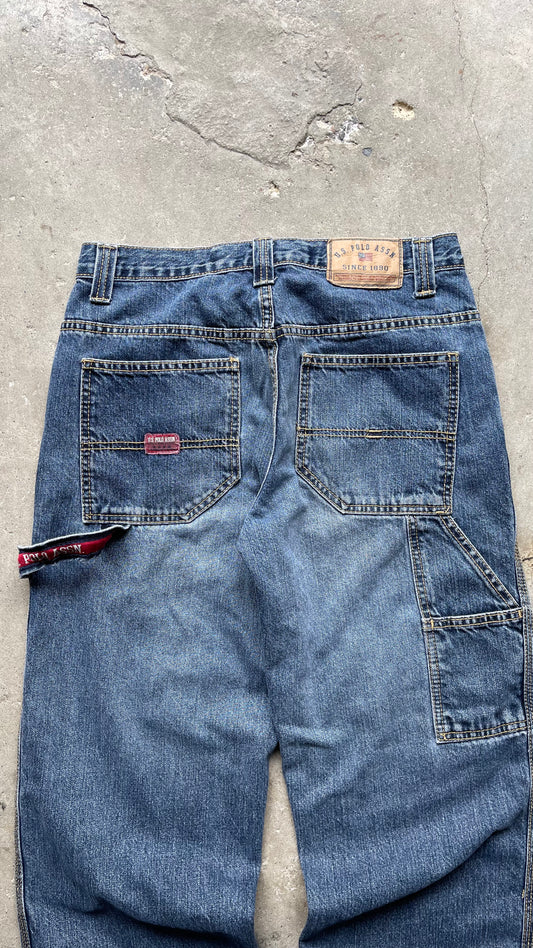 2000S US POLO CARPENTER DENIM JEANS - 30X30
