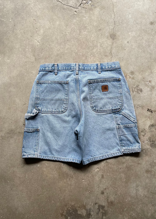 1990S CARHARTT CARPENTER DENIM SHORTS - 34
