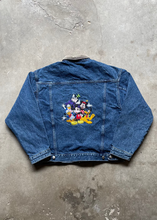 2000S DISNEY DENIM JACKET - L