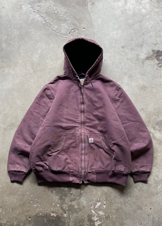 1990S FADED CARHARTT JACKET PURPLE - XXL
