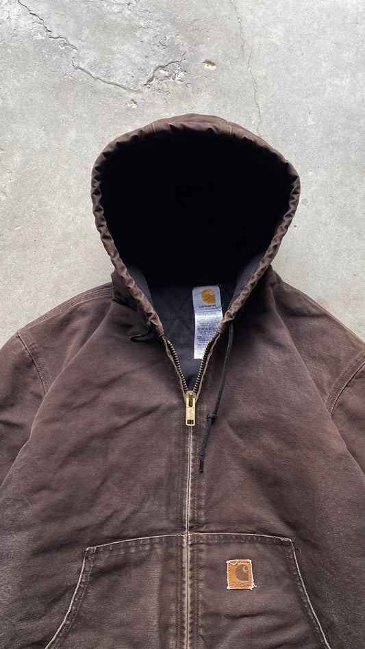1990S FADED CARHARTT JACKET BROWN - L