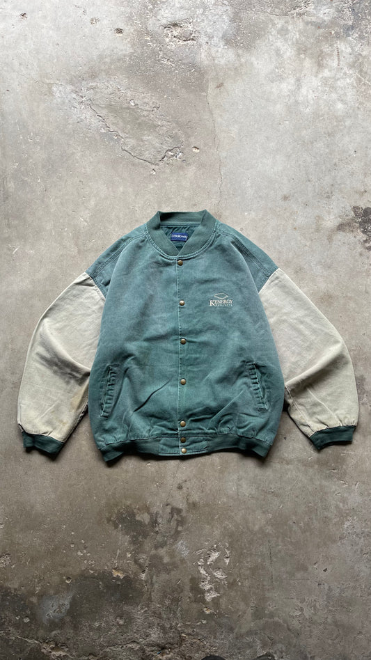 2000S DENIM VARSITY JACKET - XL