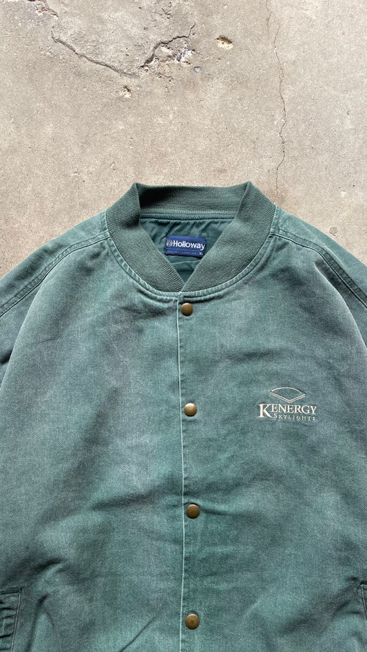 2000S DENIM VARSITY JACKET - XL