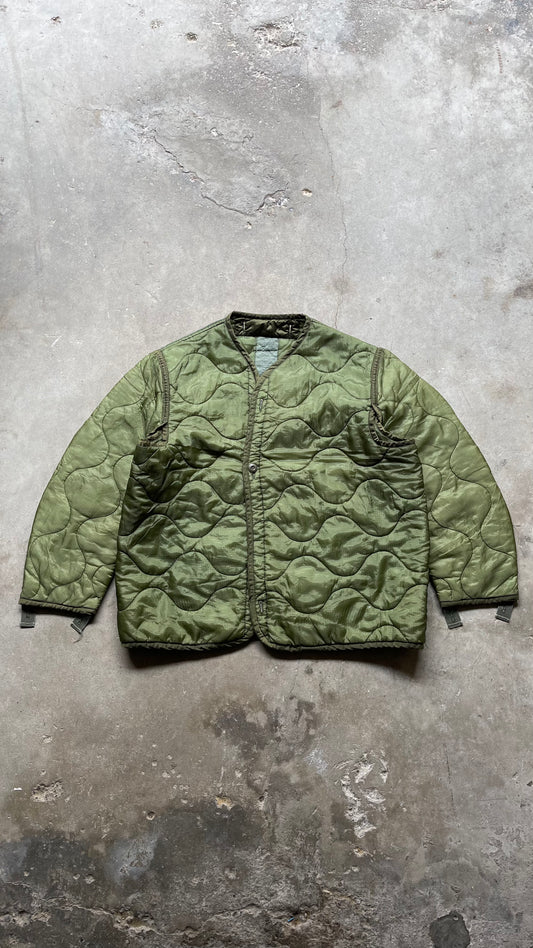 1990S MILITARY LINER JACKET GREEN - M