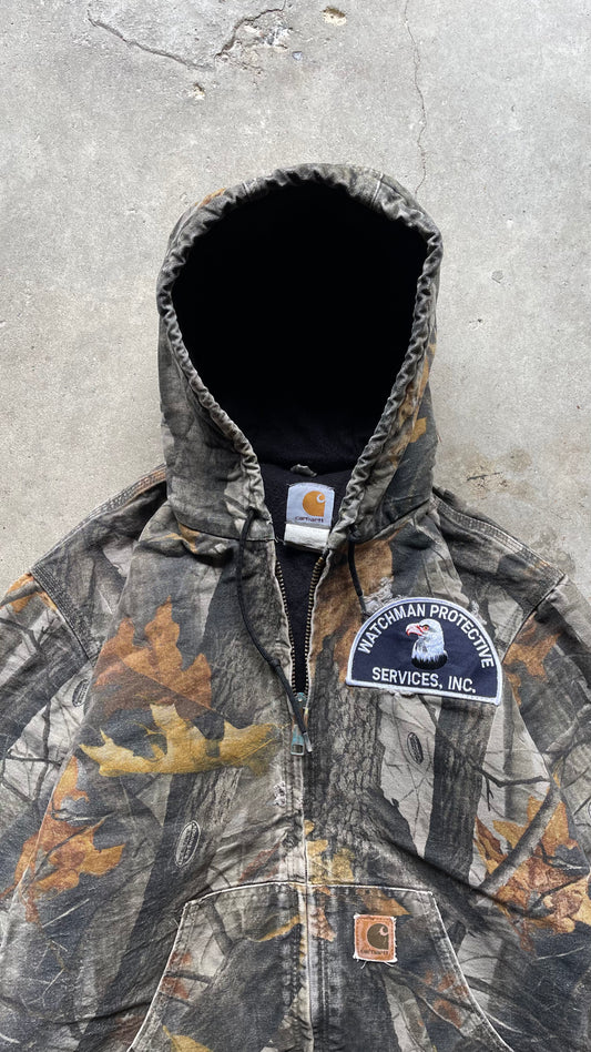 1990S CARHARTT DISTRESSED REALTREE JACKET - L